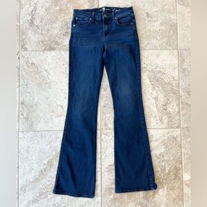 7 for All Mankind "A" Pocket Bootcut Jeans in Dark Blue Wash, size 26